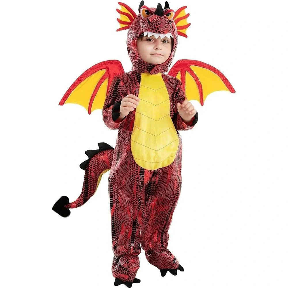 Spooktacular Creations Child Red Dragon Costume Halloween Dress Up M(8-10 years)